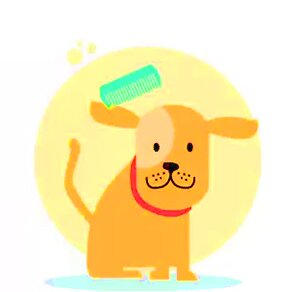 Вычесывание собаки